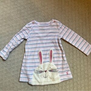 Joules Pink and White Striped Dress